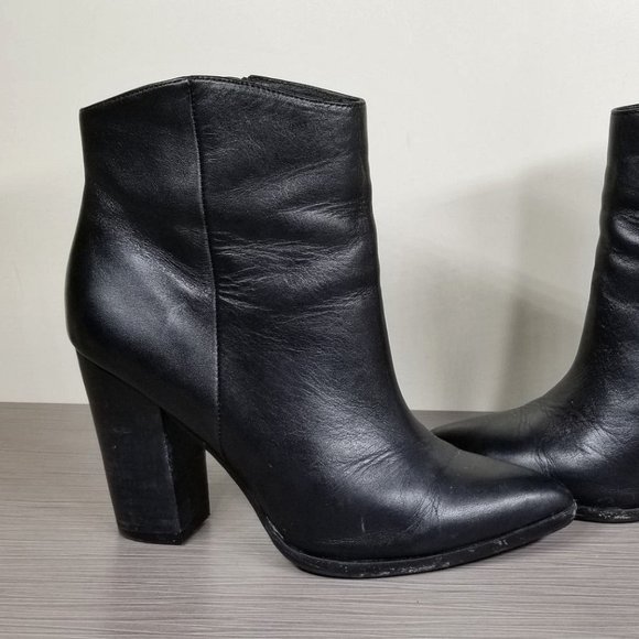 Halogen Bergen Pointed Toe Boot, Black Leather, Womens Size 7 M - Picture 7 of 11